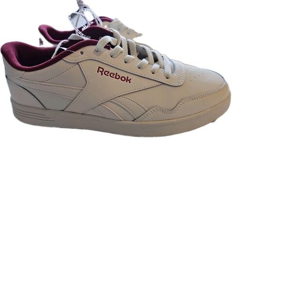 REEBOK MEN'S ROYAL CL JOGGER 3 WHITE Maroon SHOES SIZE 9.5 - Picture 1 of 5